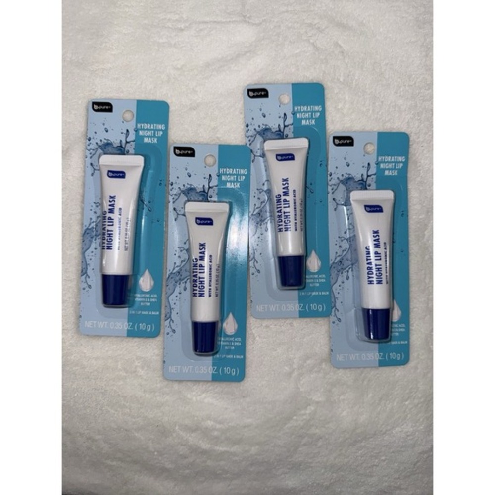 VIRAL Dollar Tree b.pure Hydrating Night Lip Mask w/ Hyaluronic Acid‎ (Set of 4